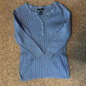 Blue button down sweater